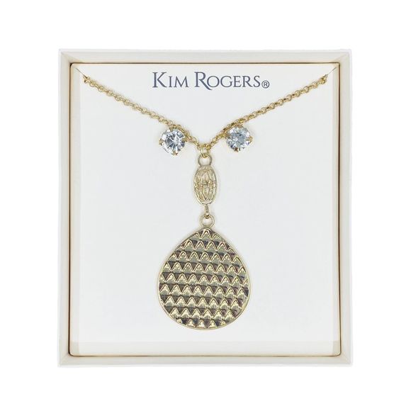 Kim Rogers Gold and Cubic Zirconia Necklace and Earring Gift Set - Picture 1 of 2